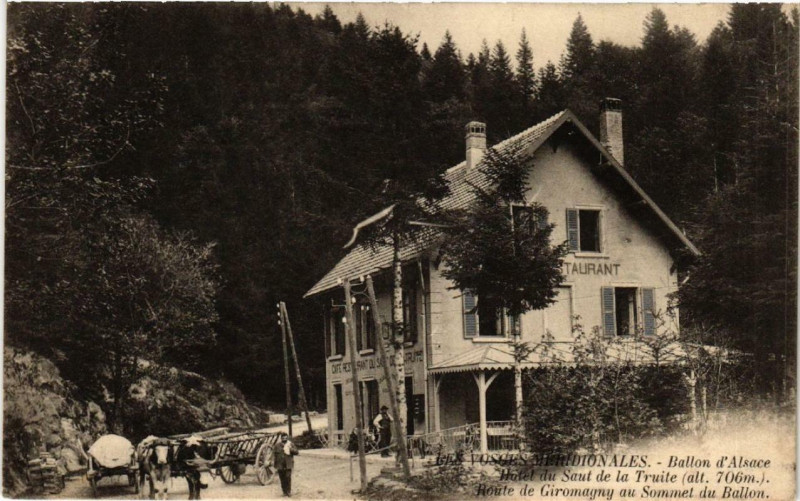 Carte postale ancienne Ballon d'Alsace Hotel du Saut de la Truite.