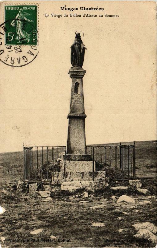 Carte postale ancienne La Vierge du Ballon d'Alsace au Sommet.