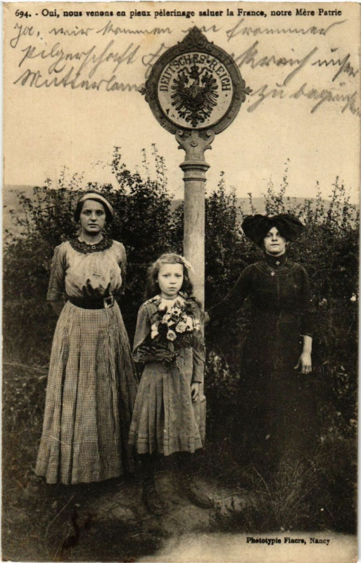 Carte postale ancienne Oui nous veons en pieux pelerinage saluer la France