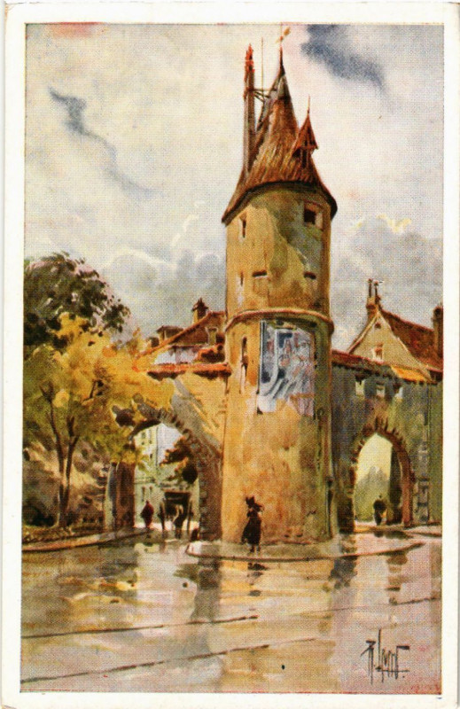 Carte postale ancienne Mulhouse - Le Bollwerk à Mulhouse