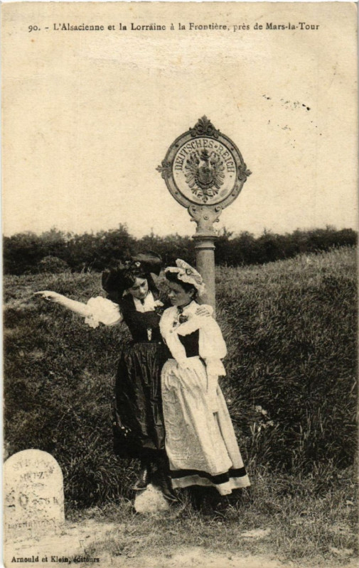 Carte postale ancienne L'Alsacienne et la Lorraine