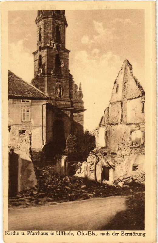 Carte postale ancienne Kriche u. Pfarrhaus