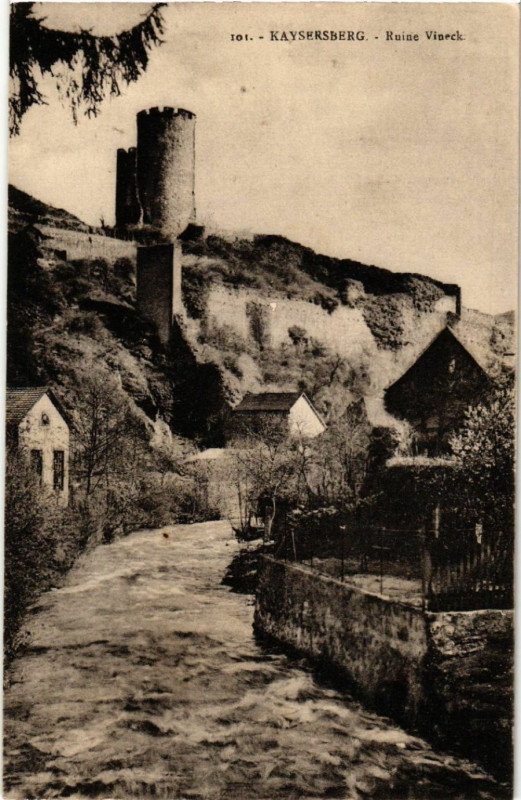 Carte postale ancienne Kaysersberg - Ruine Vineck