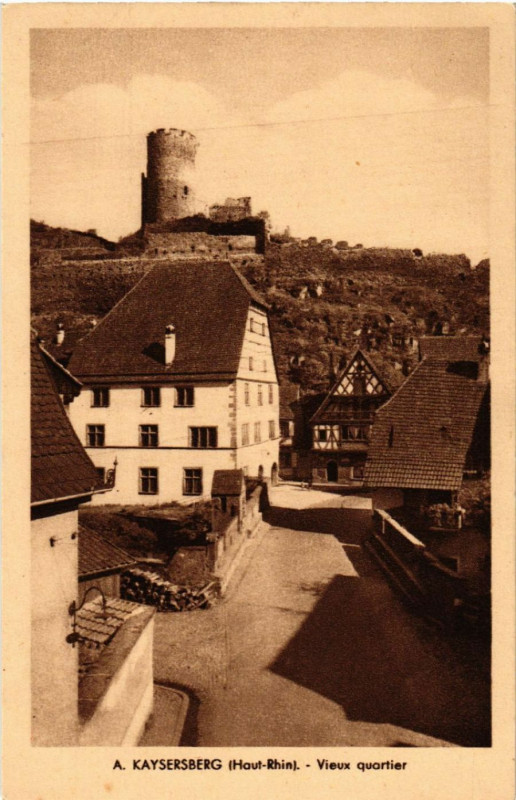 Carte postale ancienne Kaysersberg - Vieux quartier