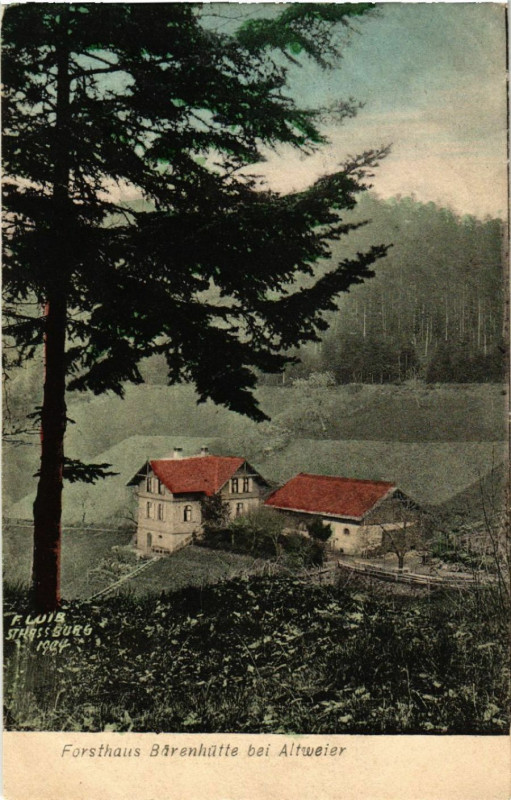 Carte postale ancienne Forsthaus Barenhutte b. Altweier