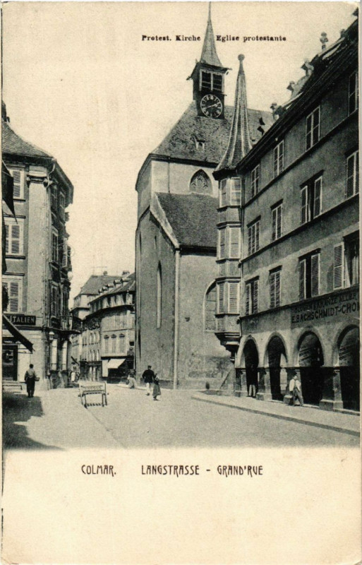 Carte postale ancienne Colmar - Langstrasse à Colmar