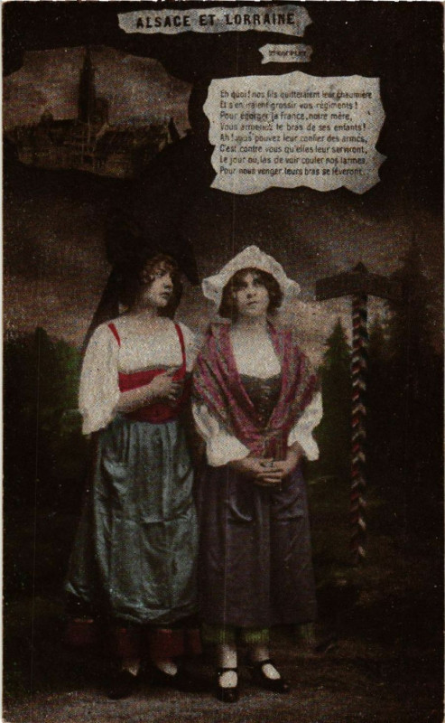 Carte postale ancienne Alsace et Lorraine