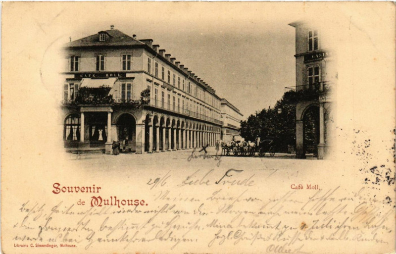 Carte postale ancienne Souvenir de Mulhouse à Mulhouse