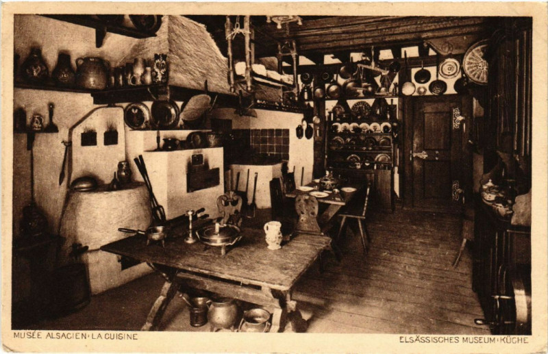 Carte postale ancienne Musee Alsacien la Cuisine