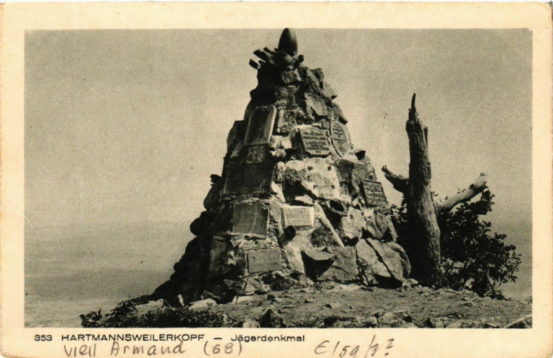 Carte postale ancienne Hartmannsweilerkopf - Jagerdenkmal