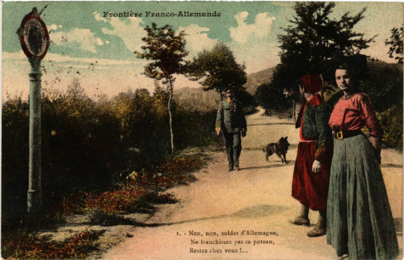 Carte postale ancienne Frontiere Franco Allemand