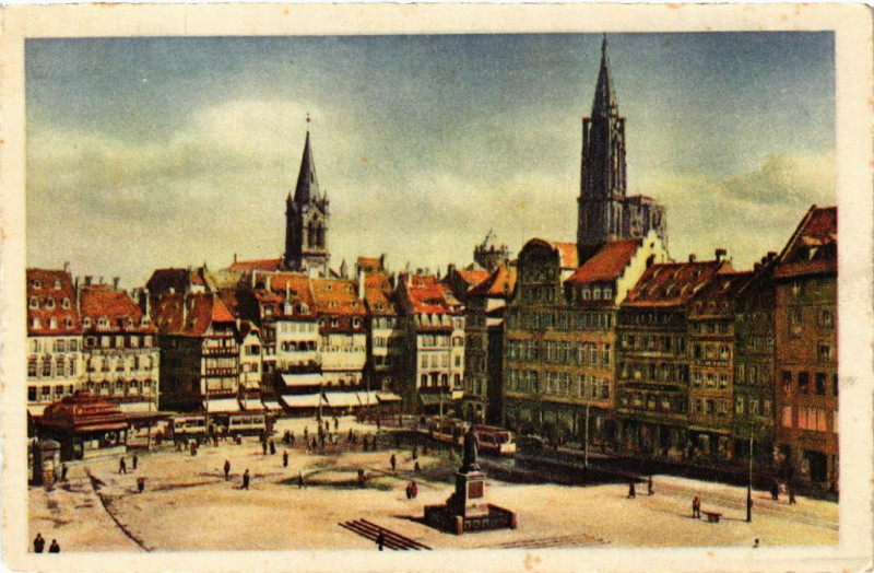 Carte postale ancienne Strasbourg - Place Kleber