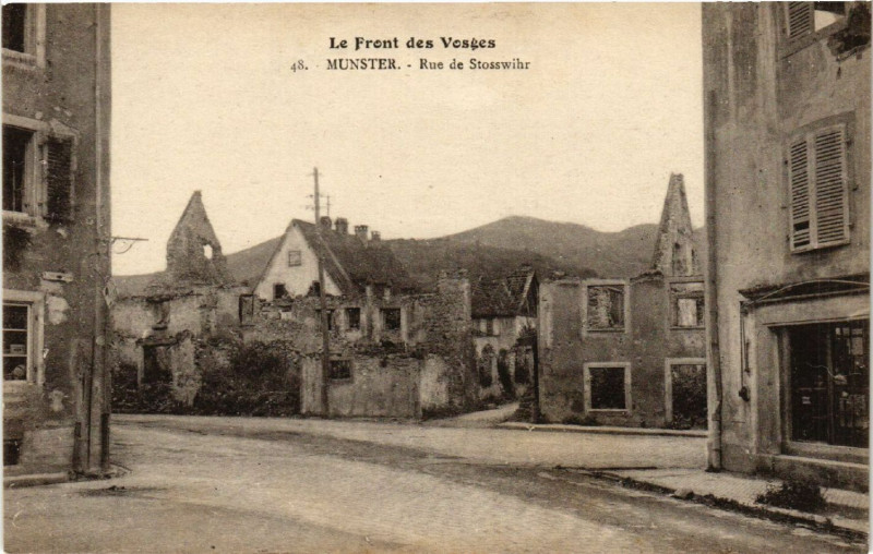 Carte postale ancienne Munster - Rue de Stosswihr à Munster