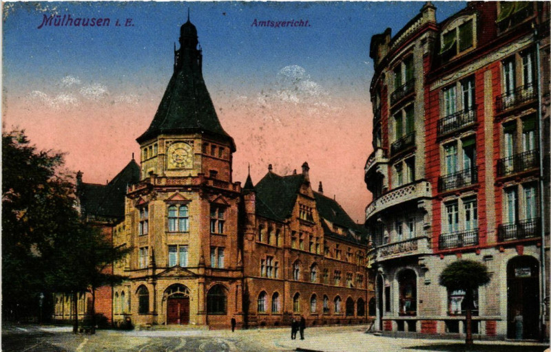Carte postale ancienne Mulhausen - Amtsgericht