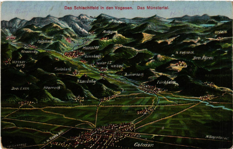 Carte postale ancienne Das Schlachtfeld in den Vogesen