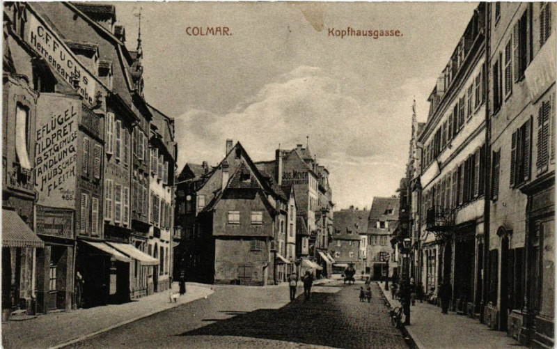 Carte postale ancienne Colmar - Kopfhausgasse à Colmar
