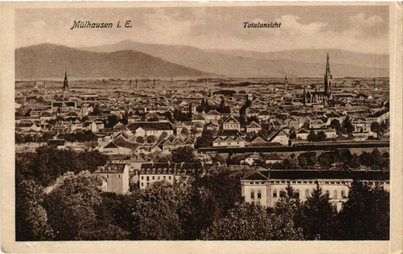 Carte postale ancienne Mulhausen - Totalansicht