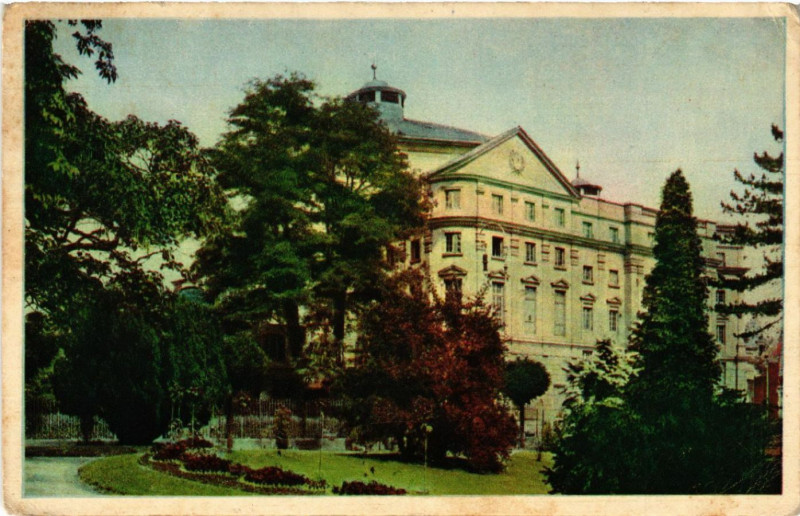 Carte postale ancienne Mulhausen - Steinbachgarten und Stadttheater à Steinbach