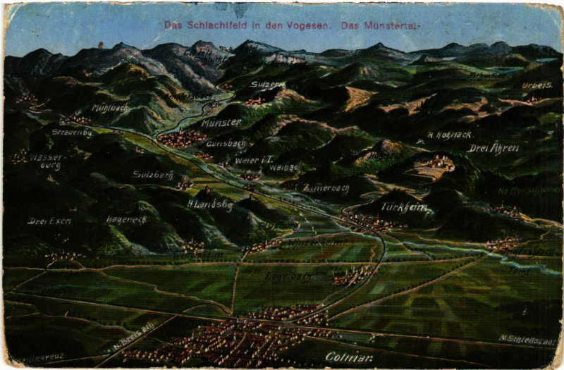 Carte postale ancienne Das Schlachtfeld in den Vogesen