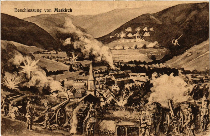 Carte postale ancienne Beschiessung von Markirch