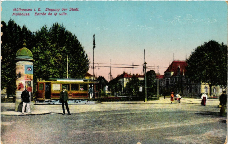 Carte postale ancienne Mulhausen i. E. - Eingang der Stadt