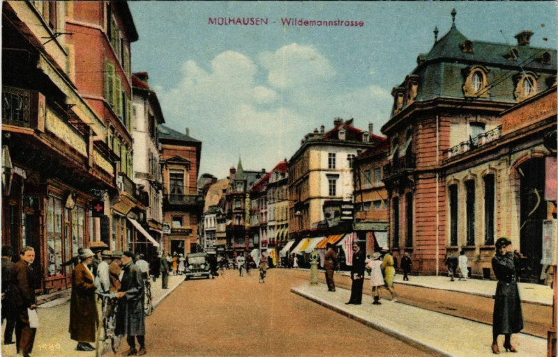 Carte postale ancienne Mulhausen - Wildemannstrasse