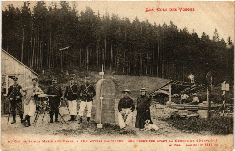 Carte postale ancienne Au Col de Sainte-Marie-aux-Mines - a 762 m. d'Alt. - Col Frontiere à Sainte-Marie-aux-Mines