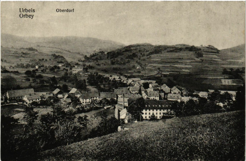 Carte postale ancienne Urbeis - Orbey - Oberdorf - Panorama à Orbey