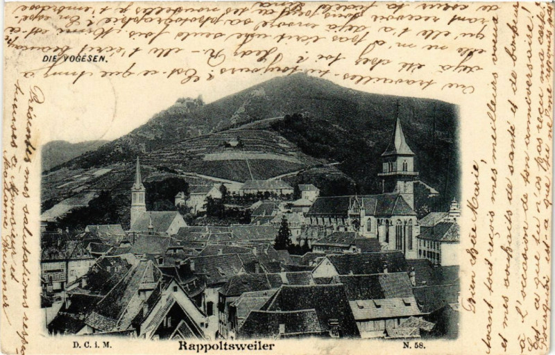 Carte postale ancienne Ribeauville - Rappoltsweiler - Vue - Scene à Ribeauvillé