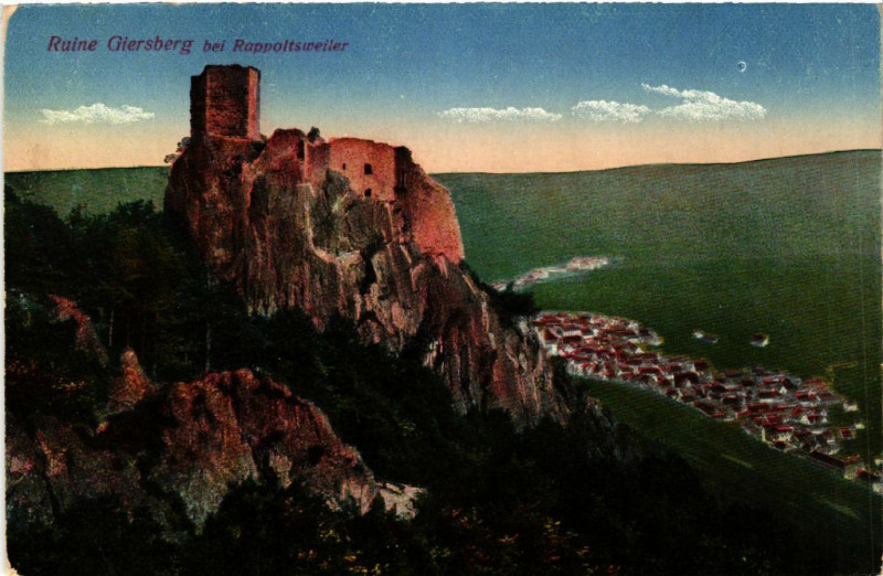 Carte postale ancienne Ribeauville Rappoltsweiler Ruine Giersberg b. Rappoltsweiler à Ribeauvillé