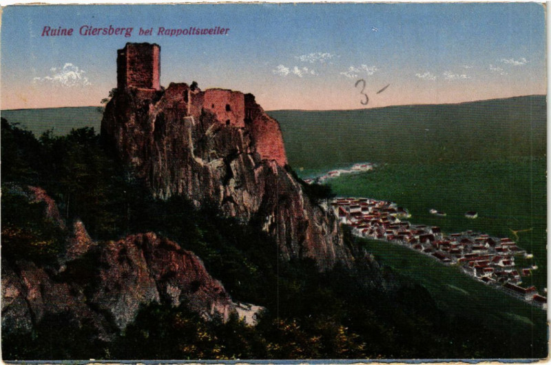 Carte postale ancienne Ribeauville Rappoltsweiler Ruine Giersberg b. Rappoltsweiler à Ribeauvillé