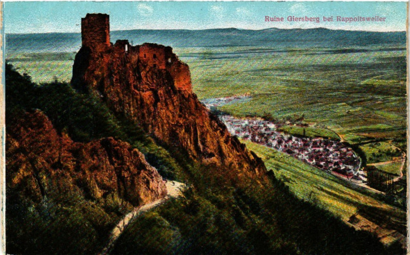 Carte postale ancienne Ribeauville Rappoltsweiler Ruine Giersberg b. Rappoltsweiler à Ribeauvillé
