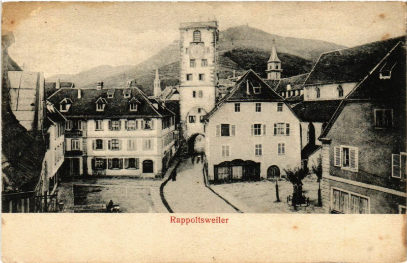 Carte postale ancienne Ribeauville - Rappoltsweiler - Place - Platz - Scene à Ribeauvillé