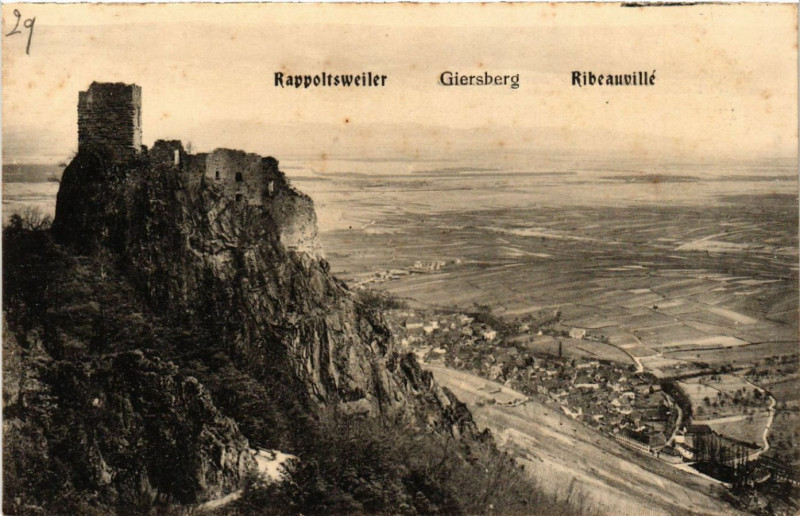 Carte postale ancienne Ribeauville - Rappoltsweiler - Giersberg - Panorama à Ribeauvillé