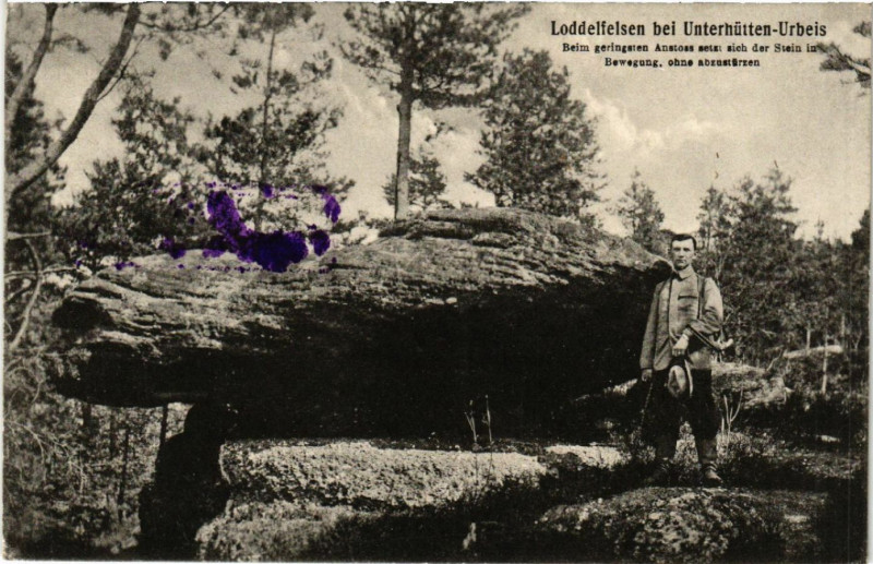 Carte postale ancienne Loddelfelsen b. Unterhutten-Urbeis