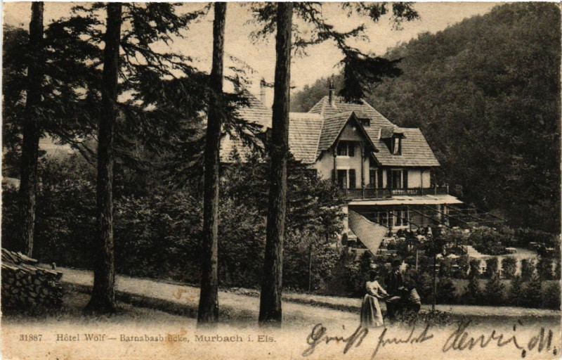 Carte postale ancienne Hotel Wolf - Barnabasbrucke