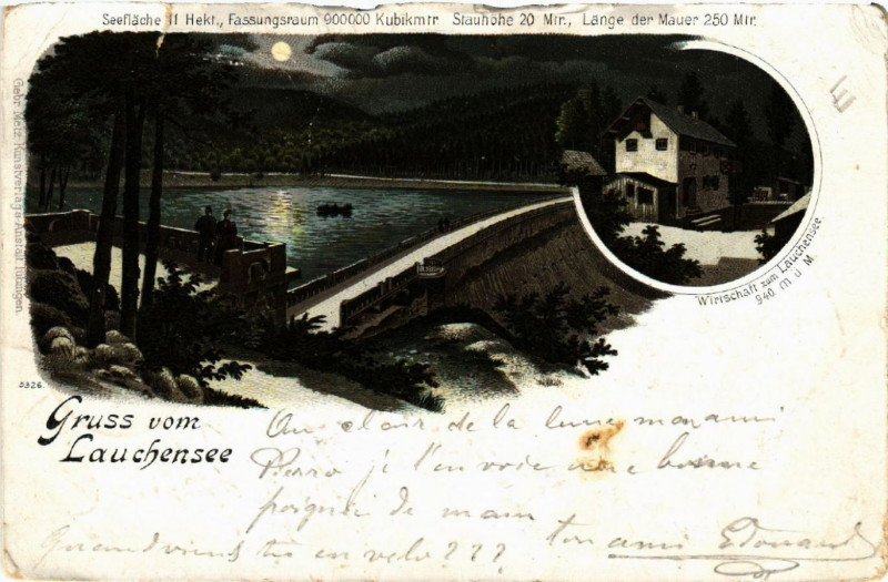 Carte postale ancienne Gruss vom Lauchensee