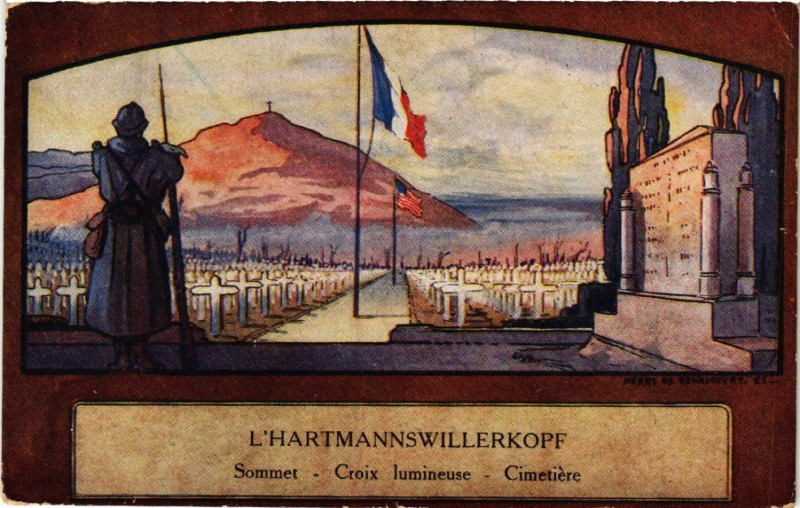 Carte postale ancienne L'Hartmannswiller Kopf à Hartmannswiller