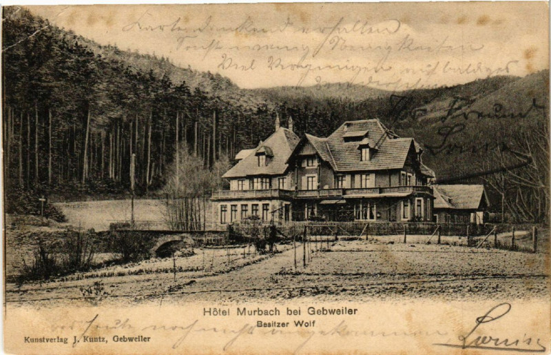 Carte postale ancienne Hotel Murbach b. Gebweiler à Murbach