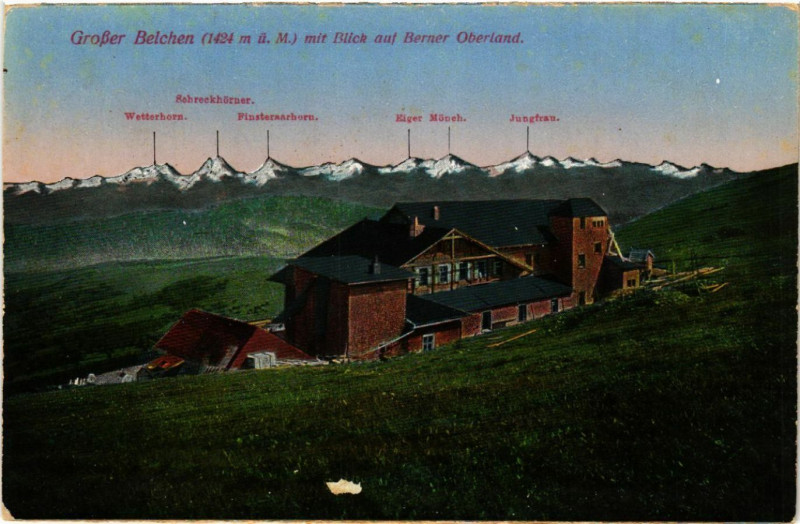 Carte postale ancienne Grosser Belchen mit Blick auf Berner Oberland