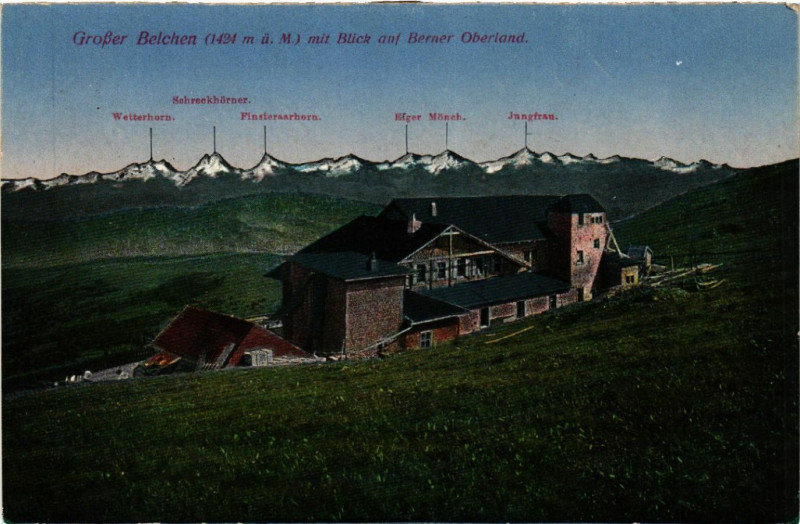 Carte postale ancienne Grosser Belchen mit Blick auf Berner Oberland