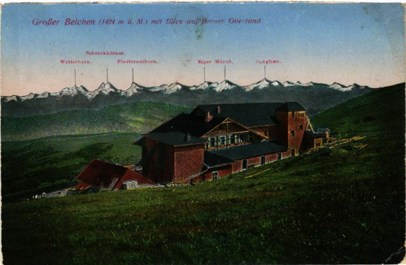 Carte postale ancienne Grosser Belchen mit Blick auf Berner
