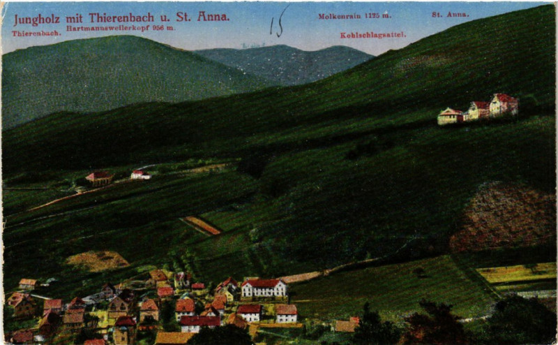 Carte postale ancienne Jungholz mit Thierenbach