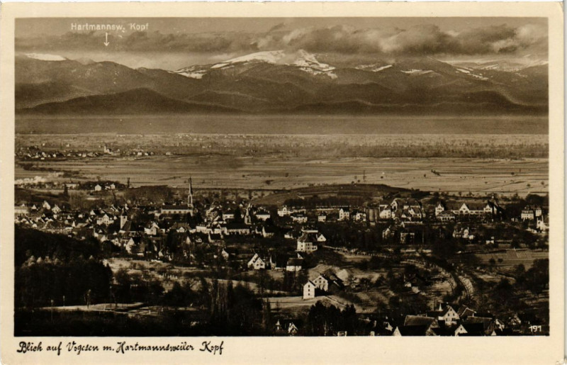 Carte postale ancienne Blick auf Vogesen