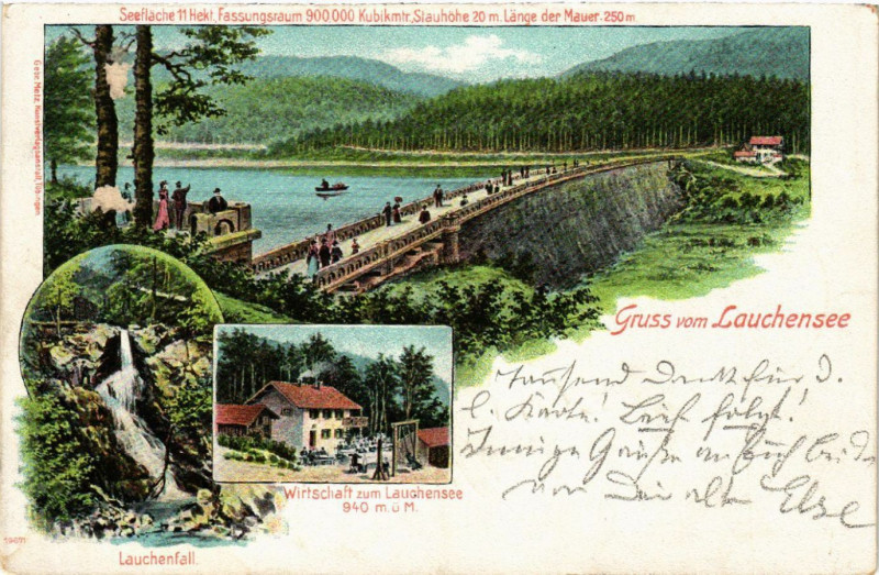 Carte postale ancienne Gruss vom Lauchensee