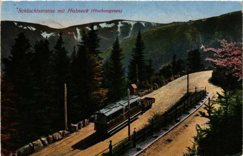 Carte postale ancienne Schluchtstrasse mit Hohneck