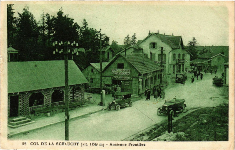 Carte postale ancienne Col de la Schlucht - Ancienne Frontiere