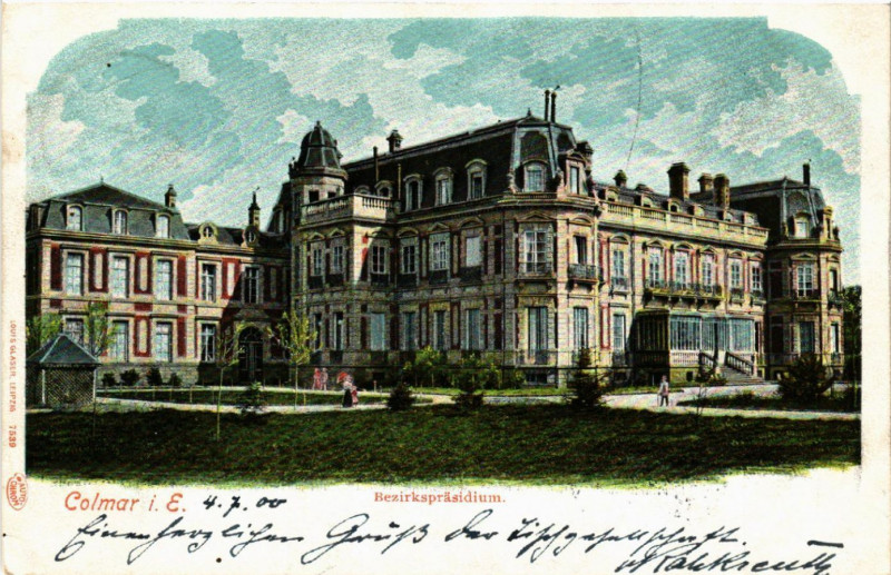 Carte postale ancienne Colmar i. E. - Bezirksprasidium à Colmar