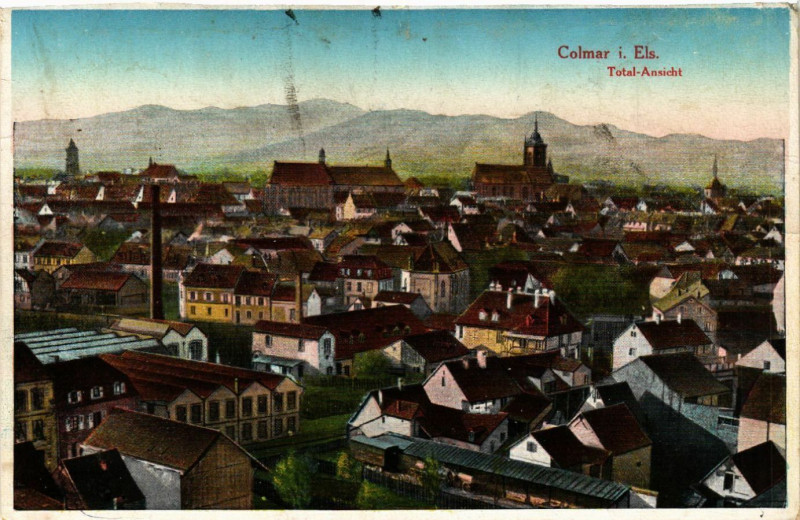 Carte postale ancienne Colmar i. Els. - Total Ansicht à Colmar