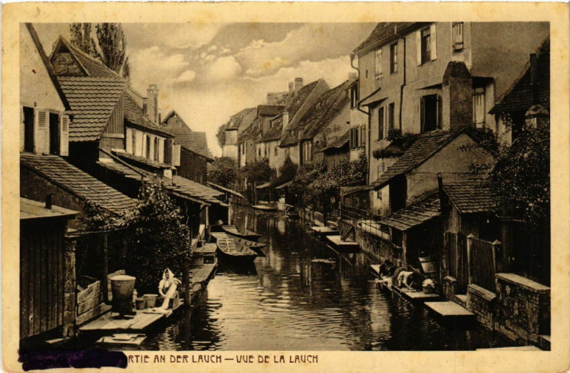 Carte postale ancienne Partie an der Lauch - Vue de la Lauch